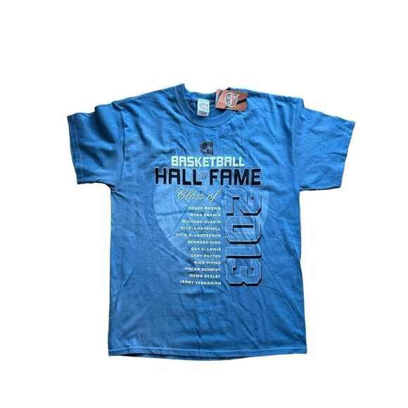 Basketball Hall Of Fame Men's Blue Nainsmith Memorial T Shirt Size Large NWT - Picture 1 of 6